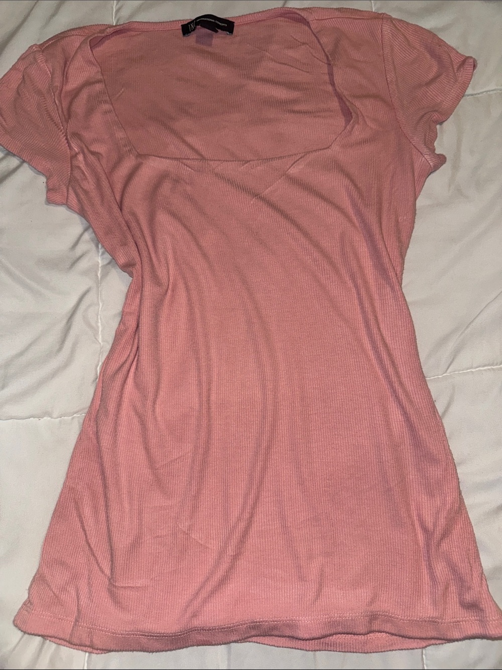 INC International Concepts Pink Short Sleeve Scoop Neck Tee